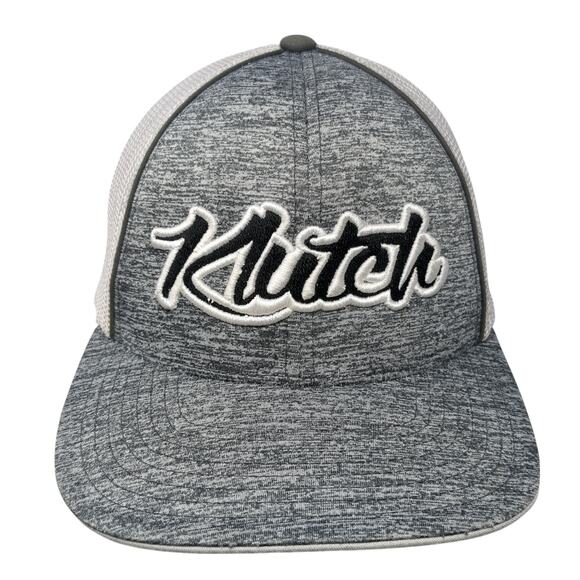Klutch Fitted Mesh Back Trucker Hat Gray XL Embroidered Pacific Headwear - Picture 1 of 10
